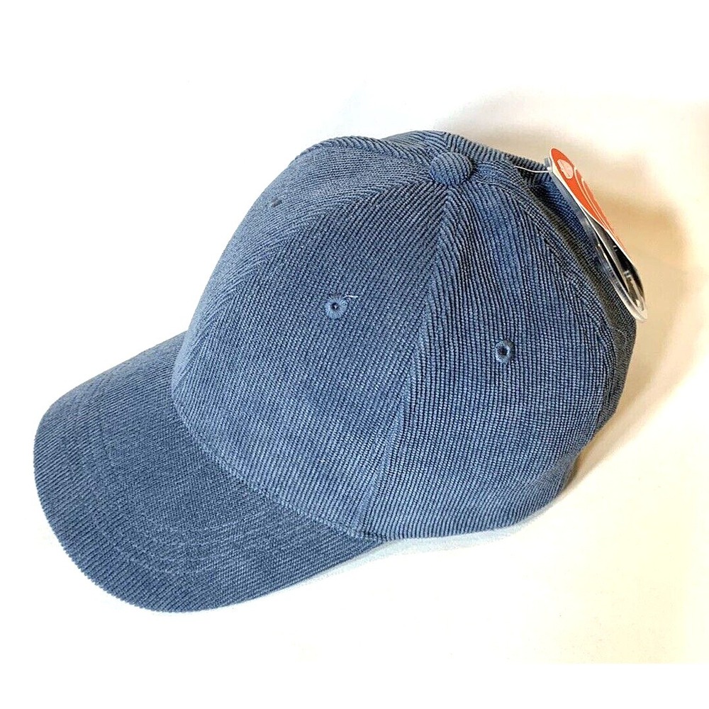 NEW Kids Wonder Nation Corduroy Hat Cap Strap Back Blue 6 Panel Unisex Youth